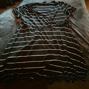 TORRID size 3 black&white striped dress
